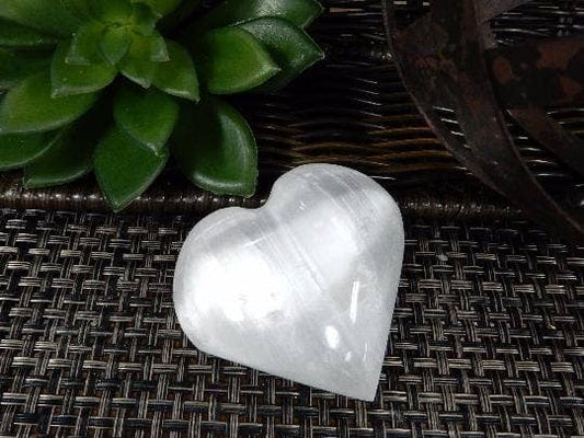 Crystal Selenite Heart Shaped Stone