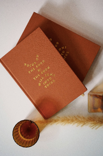 'Focus On The Good' Linen Bound Journal