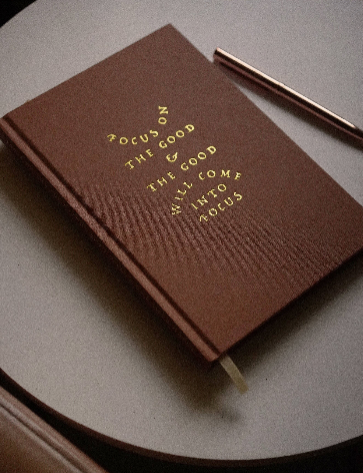 'Focus On The Good' Linen Bound Journal